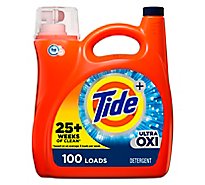 Tide Ultra Oxi Liquid Laundry Detergent HE Compatible 100 Loads - 154 Fl. Oz.