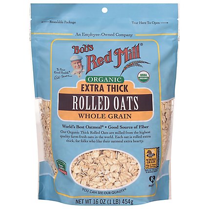 Bobs Red  Oats Rolled Xtr Thck Org - 16 OZ - Image 2
