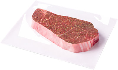USDA Choice Beef Top Loin Steak Bone In Seasoned - 1.00 Lb - Image 1