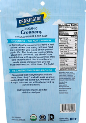 Carrington Farms Organic Cracked Pepper & Sea Salt Crounons - 5 Oz - Image 6