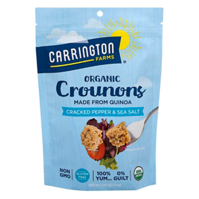 Carrington Farms Organic Cracked Pepper & Sea Salt Crounons - 5 Oz