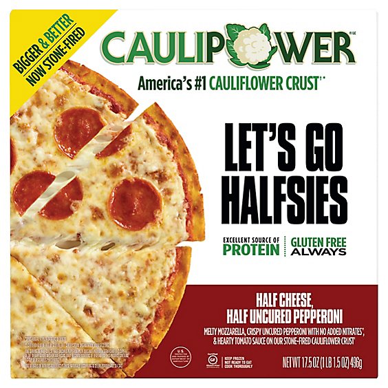 Caulipower Pizza Half Cheese Half Pprni - 17.5 OZ