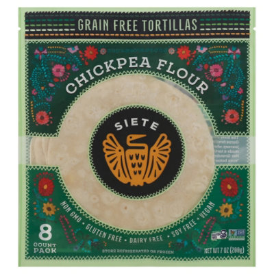 Siete  ChickPea Grain Free  Flour Tortilla Wrapper - 7 Oz - Image 3