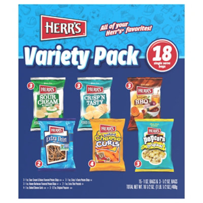Herr Variety Pack Chips Tray - 16.5 OZ - Image 1