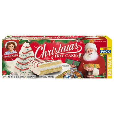 Snack Cakes Little Debbie Big Pack Christmas Tree Cakes - 17.97 OZ