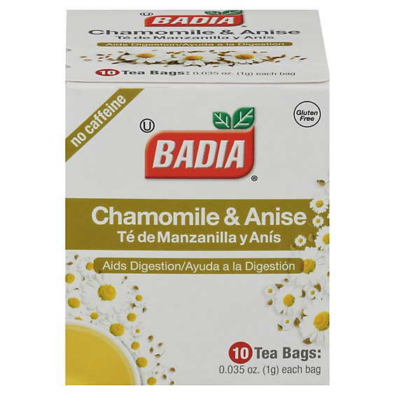 Badia Chamomile & Anise Tea Bags - 10 CT