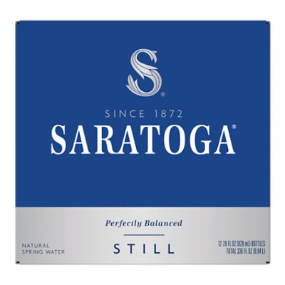 Saratoga Still Spring Water Glass Bottle - 28 Oz - Image 1