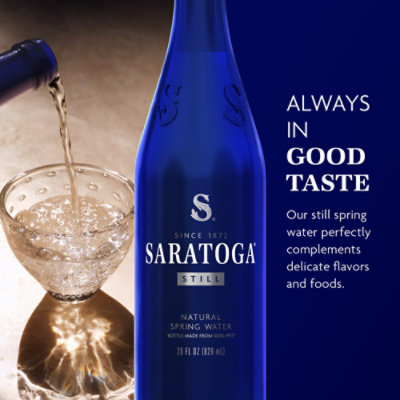 Saratoga Still Spring Water Glass Bottle - 28 Oz - Image 2