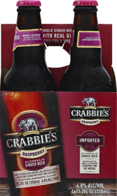 Crabbies Raspberry Ginger Beer In Bottles - 4-11.2 FZ - Image 4