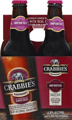 Crabbies Raspberry Ginger Beer In Bottles - 4-11.2 FZ - Image 2