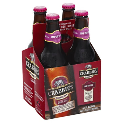 Crabbies Raspberry Ginger Beer In Bottles - 4-11.2 FZ - Image 1