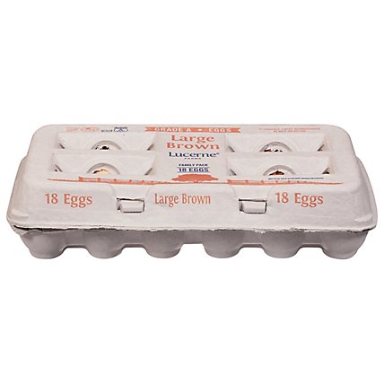 Lucerne Brown Large Eggs Family Pack - 18 CT - Image 1