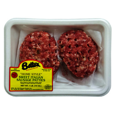 Bottos Sweet Italian Sausage Patties - 16 OZ - Image 1