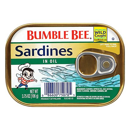 Bumble Bee Whole Sardines In Oil - 3.75 OZ - Image 3