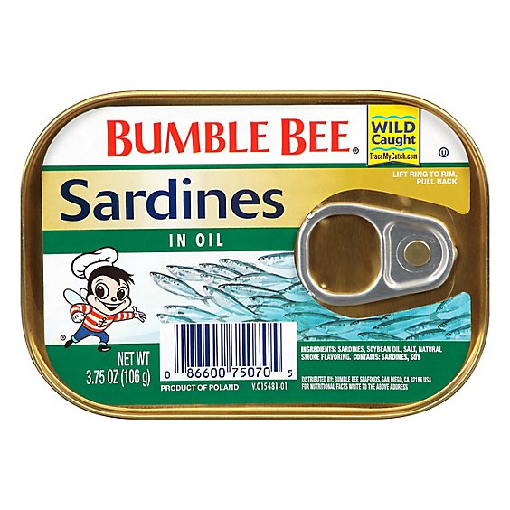 Bumble Bee Whole Sardines In Oil - 3.75 OZ
