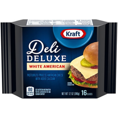 Kraft Deli Deluxe White American Cheese Slices Pack - 16 Count - Image 5