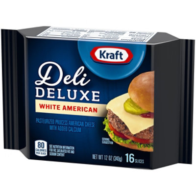 Kraft Deli Deluxe White American Cheese Slices Pack - 16 Count - Image 4