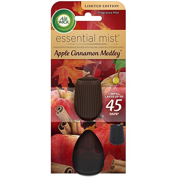 Air Wick Essential Mist Apple Cinnamon Essential Oils Diffuser Air Freshener - 1 Count