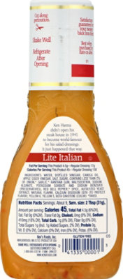 Kens Steak House Italian Salad Dressing Light 70% Less Fat Thin 8 Oz - 9 FZ - Image 4