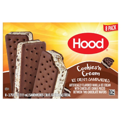 Hood Cookies N Cream Ice Cream Sandwich Multipack - 8-3.75 Oz - Image 3