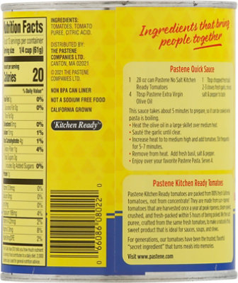Pastene Kitchen Ready No Salt Tomatoes - 28 OZ - Image 6