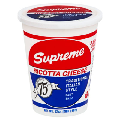 Supreme Italian Cheese Ricotta Part Skim 32 OZ Albertsons
