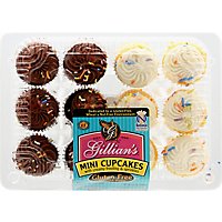 Fresh Baked Mini Gluten Free Single Unit 6 Chocolate 6 Vanilla Cupcakes - 12 Oz. - Image 2