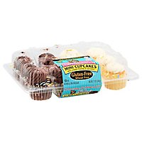 Fresh Baked Mini Gluten Free Single Unit 6 Chocolate 6 Vanilla Cupcakes - 12 Oz. - Image 1