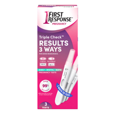 First Response Triple Check Pregnancy Test Kit - 3 CT - Image 1