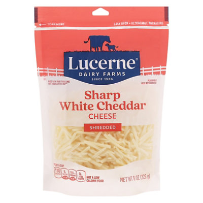 Lucerne Ches Cheddar White Sharp Shred - 8 OZ - Image 4