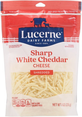 Lucerne Ches Cheddar White Sharp Shred - 8 OZ - Image 2