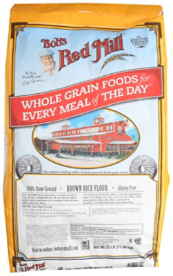Bobs Red Flour Rice Brown 25 LB Vons