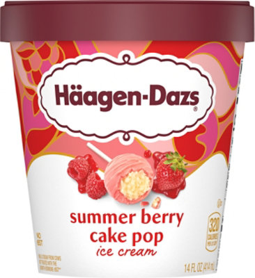 Haagen Dazs Summer Berry Cake Pop ice Cream - 14. Fl. Oz