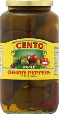 Cento Regular Hot Cherry Pepper - 32 Oz - Image 2