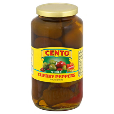 Cento Regular Hot Cherry Pepper - 32 Oz - Image 1