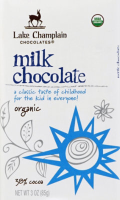 Lake Champlain Organic Milk Chocolate - 3 OZ - Image 2