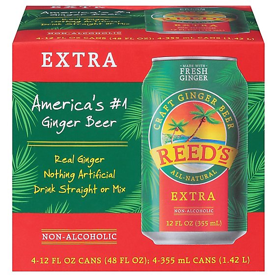 Reed's Extra Ginger Beer 4pk - 4-12 FZ