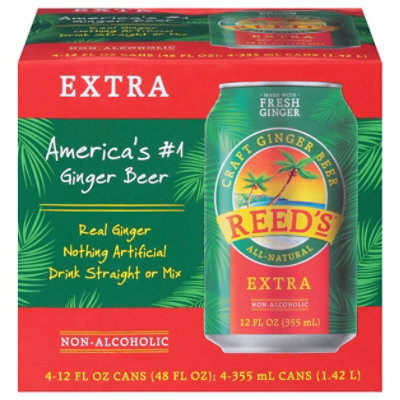 Reed's Extra Ginger Beer 4pk - 4-12 FZ