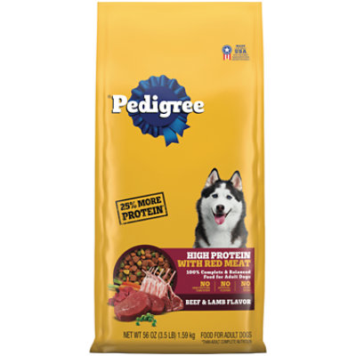 Pedigree High Protein Beef And Lamb Flavor Adult Dry Dog Food - 3.5 Lbs - Image 1