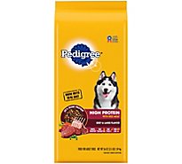 Pedigree High Protein Beef And Lamb Flavor Dog Kibble Adult Dry Dog Food Bag - 3.5 Lbs