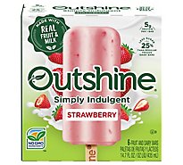 Outshine Creamy Strawberry 6 2.5oz Box - 14.7 FZ