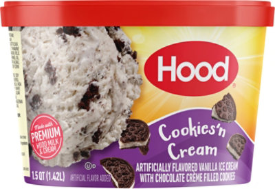 Hood Cookies N Cream Ice Cream - 1.5 Quart - Image 6