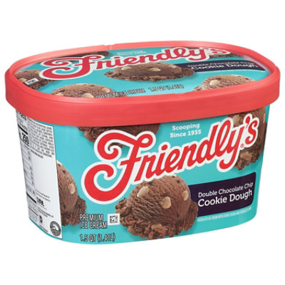 Friendly's Rich and Creamy Double Chocolate Chip Cookie Dough Ice Cream - 1.5 Quart - Image 1