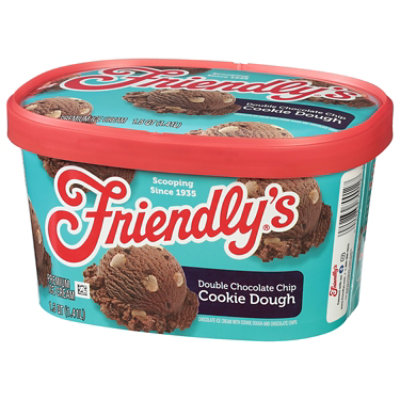 Friendly's Rich and Creamy Double Chocolate Chip Cookie Dough Ice Cream - 1.5 Quart - Image 3