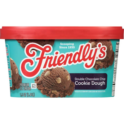 Friendly's Rich and Creamy Double Chocolate Chip Cookie Dough Ice Cream - 1.5 Quart - Image 2