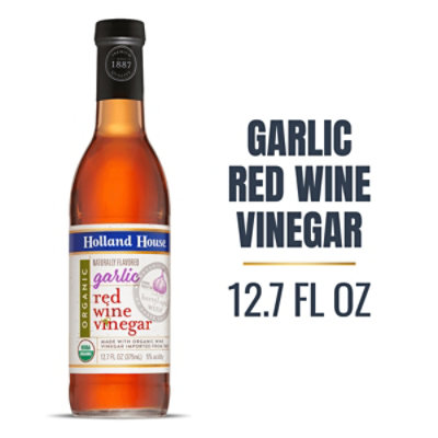 Holland House Organic Garlic Flavored Red Wine Vinegar 12.7 Oz Randalls