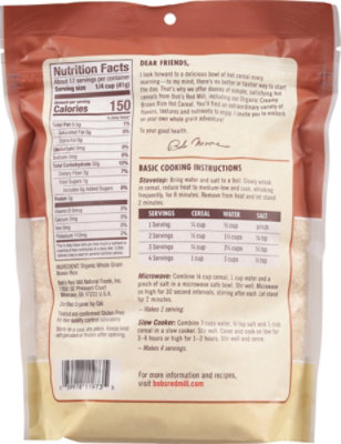 Bobs Red Mill Hot Cereal Brown Rice Org - 24 OZ - Image 5