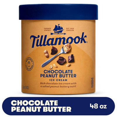 Tillamook Chocolate Peanut Butter Ice Cream - 48 Oz - Image 1