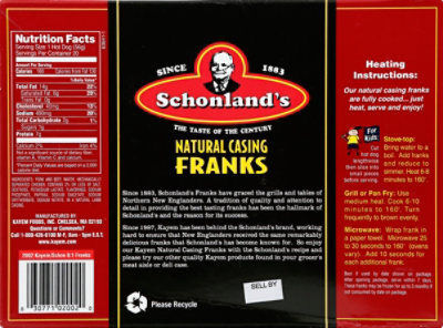 Schonlands Franks Natural Casing - 2.5 LB - Image 6