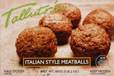 Tallutos Italian Style Meatballs - 18 OZ - Image 2